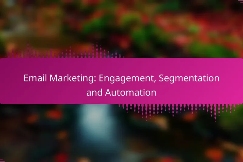 Email Marketing: Engagement, Segmentation and Automation