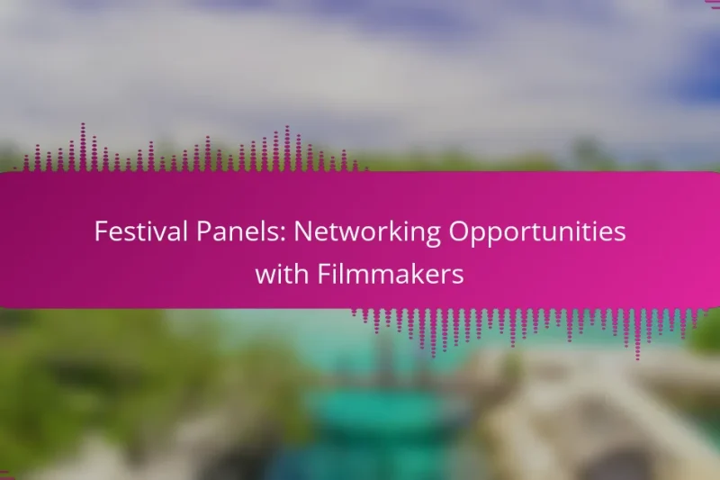 Festival Panels: Networking Opportunities with Filmmakers