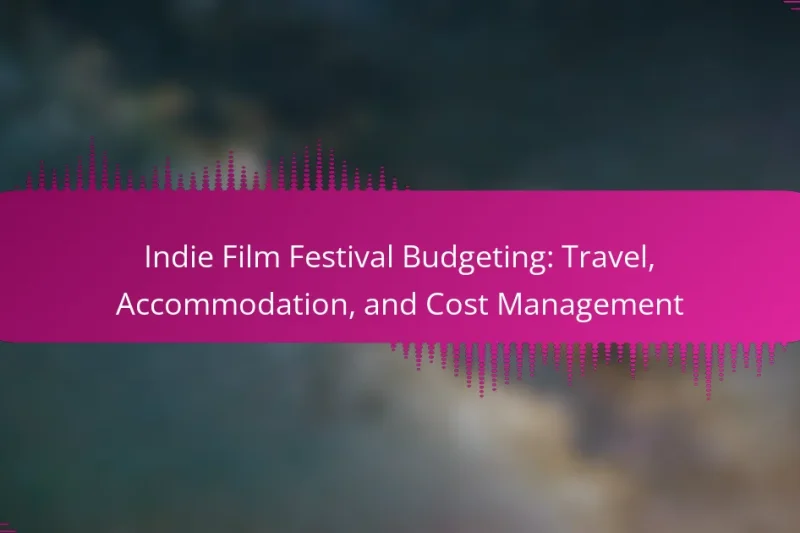 Indie Film Festival Budgeting: Travel, Accommodation, and Cost Management