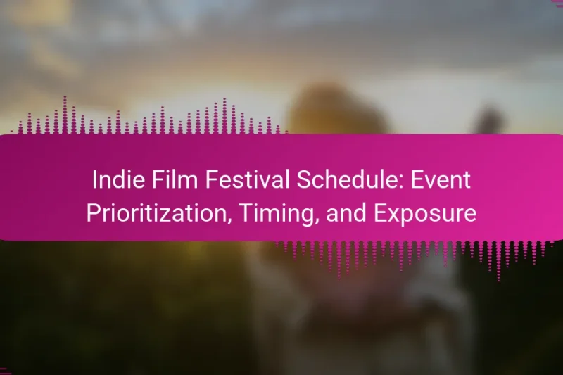 Indie Film Festival Schedule: Event Prioritization, Timing, and Exposure
