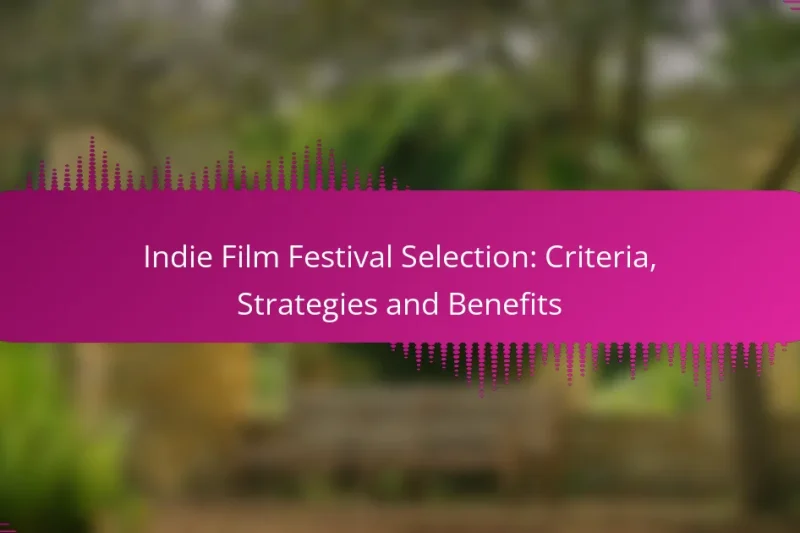 Indie Film Festival Selection: Criteria, Strategies and Benefits