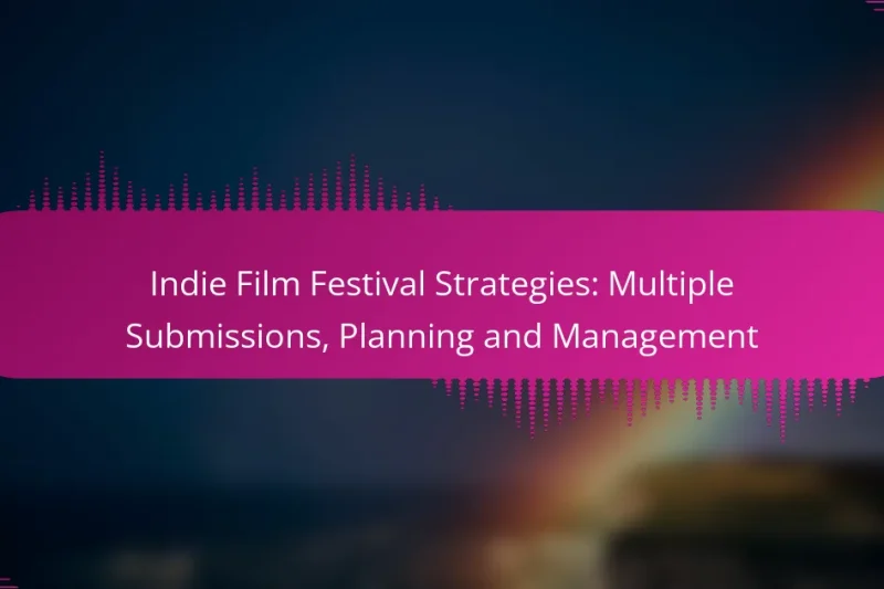 Indie Film Festival Strategies: Multiple Submissions, Planning and Management