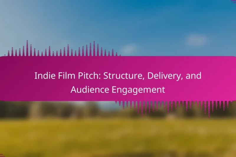 Indie Film Pitch: Structure, Delivery, and Audience Engagement