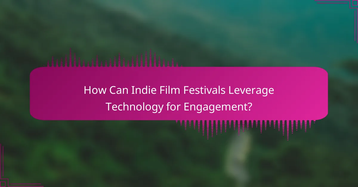 How Can Indie Film Festivals Leverage Technology for Engagement?