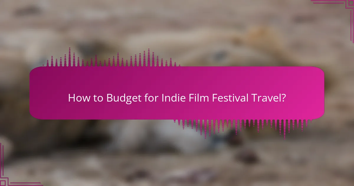 How to Budget for Indie Film Festival Travel?