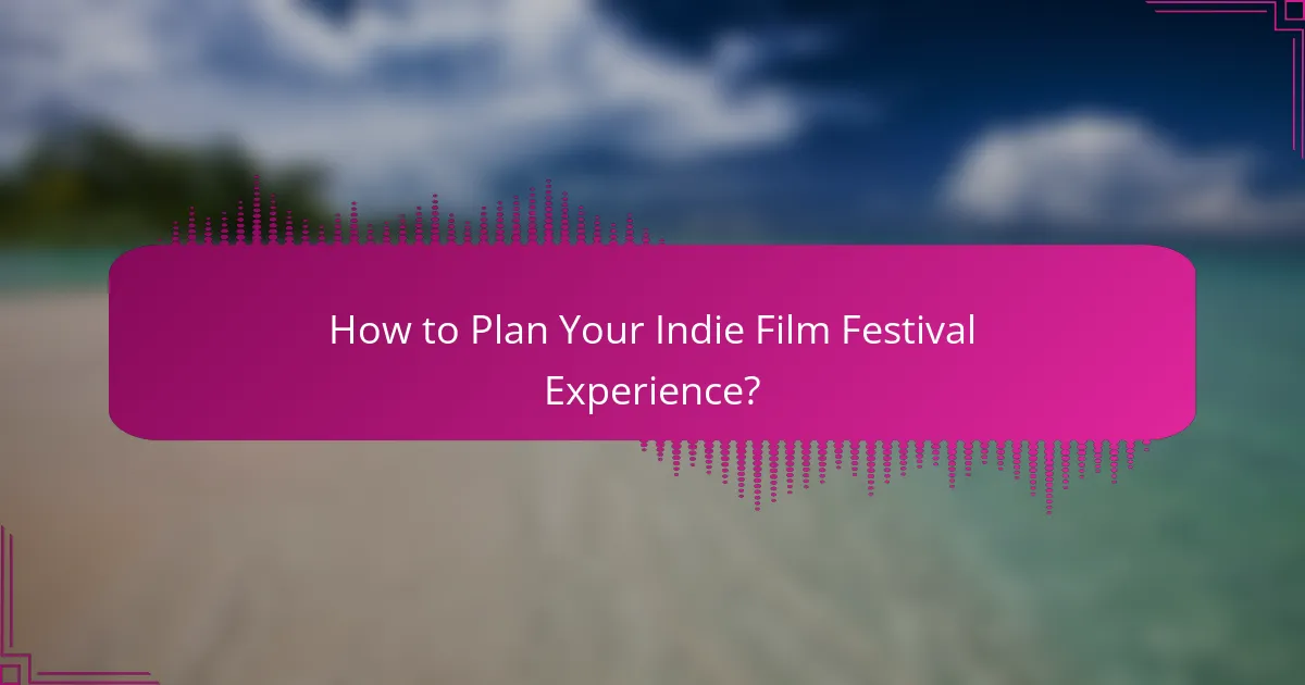How to Plan Your Indie Film Festival Experience?