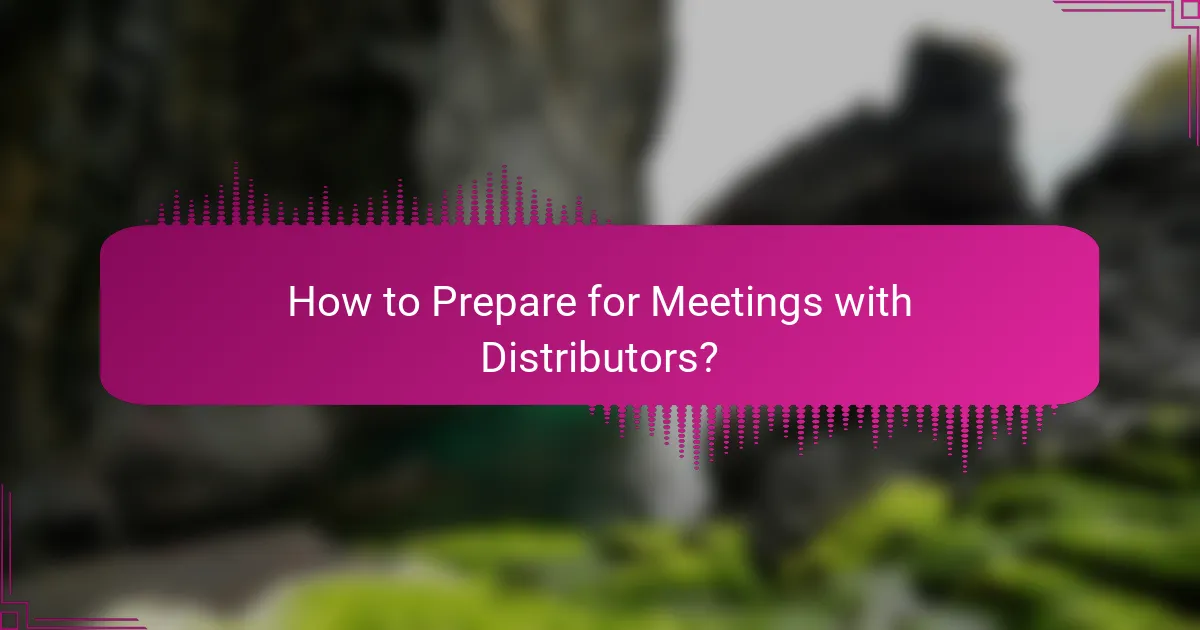 How to Prepare for Meetings with Distributors?