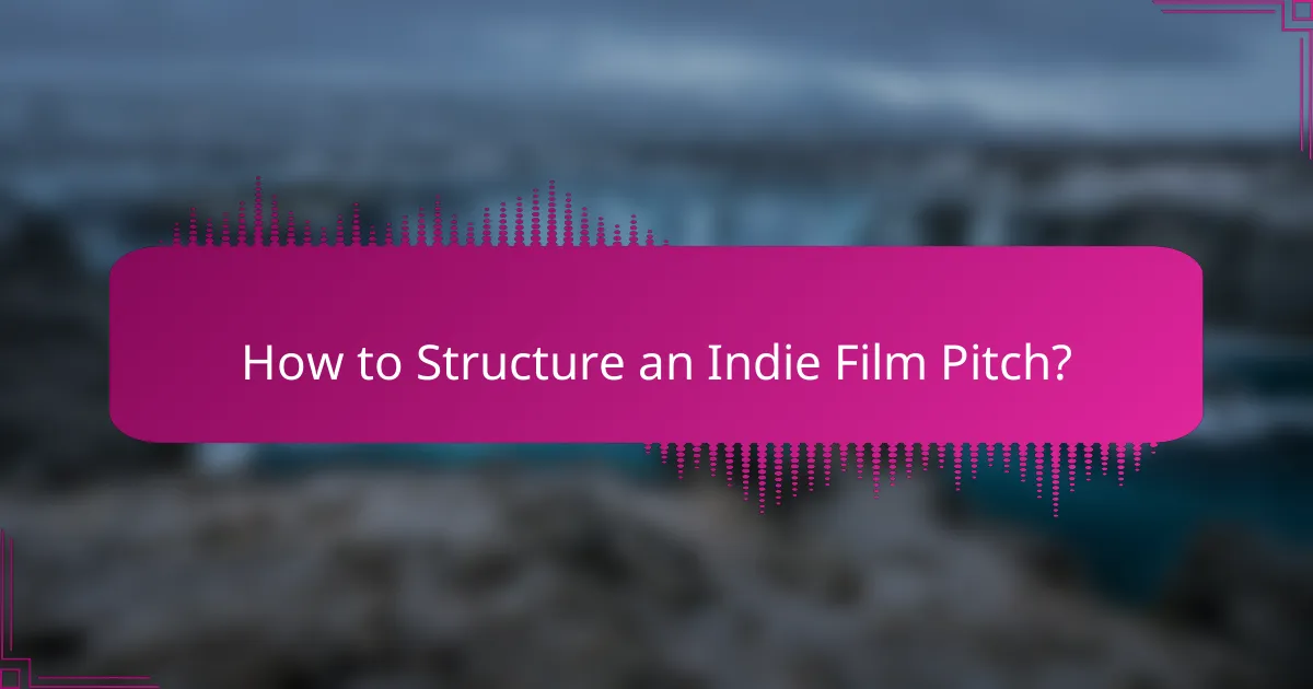 How to Structure an Indie Film Pitch?