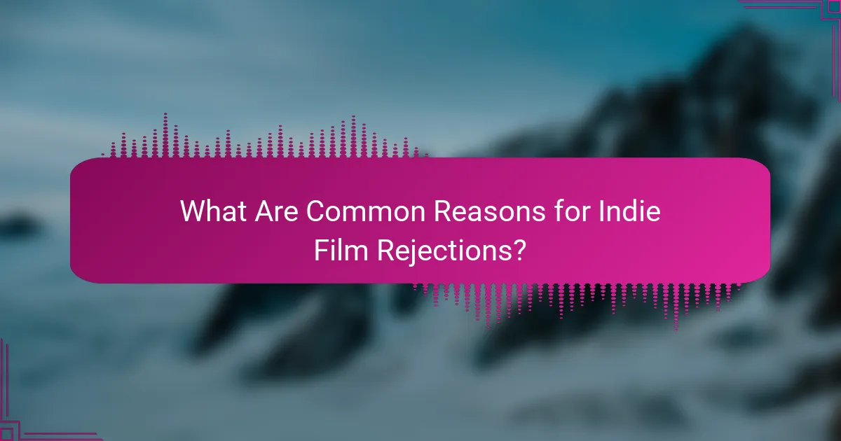 What Are Common Reasons for Indie Film Rejections?