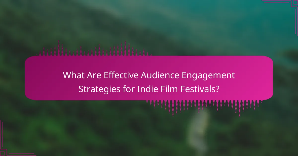 What Are Effective Audience Engagement Strategies for Indie Film Festivals?