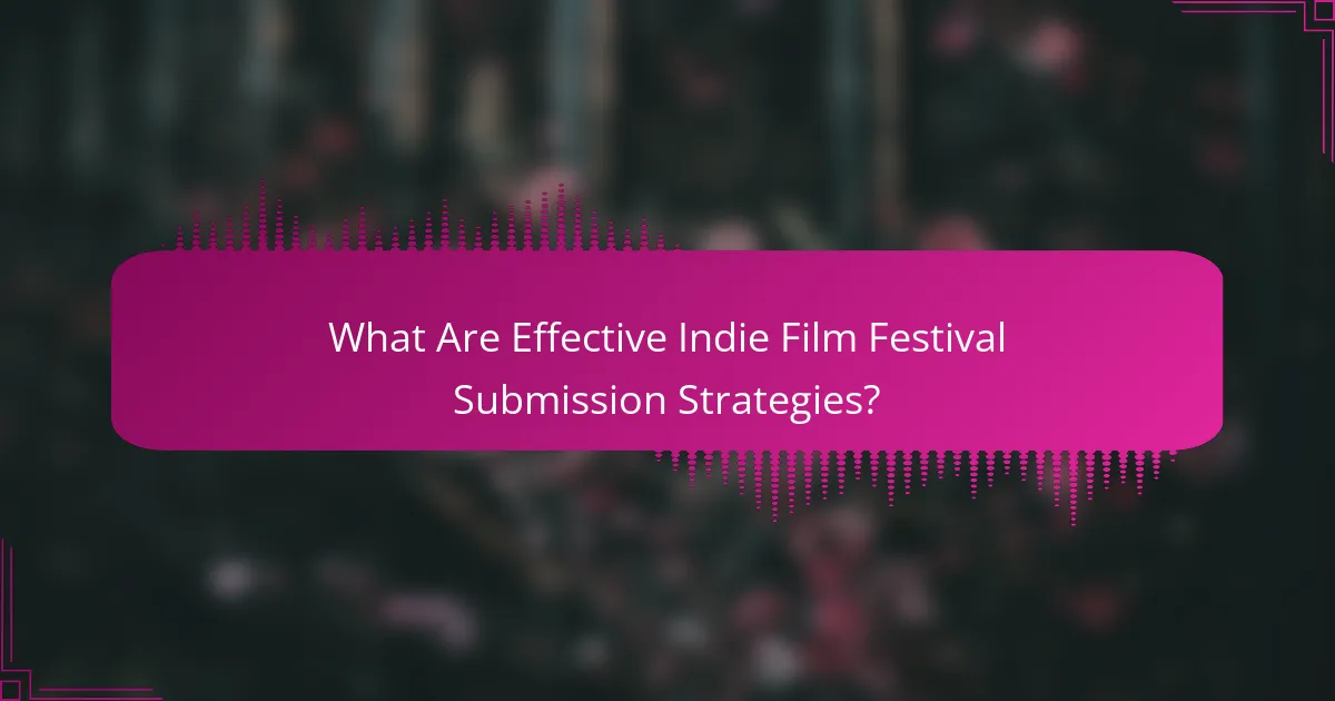 What Are Effective Indie Film Festival Submission Strategies?