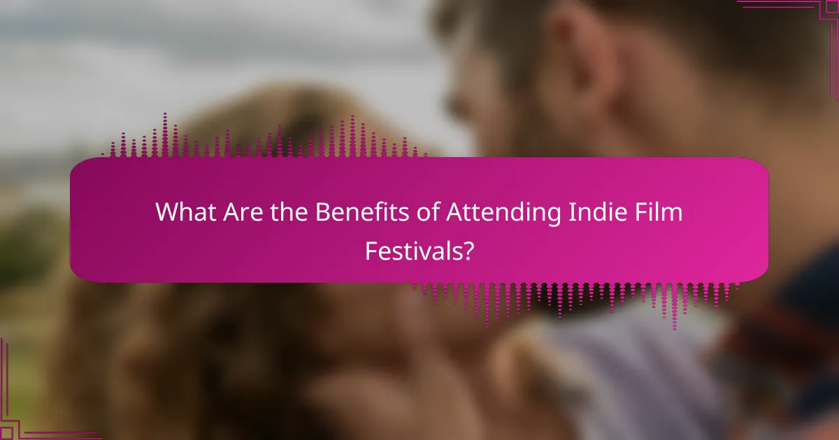What Are the Benefits of Attending Indie Film Festivals?