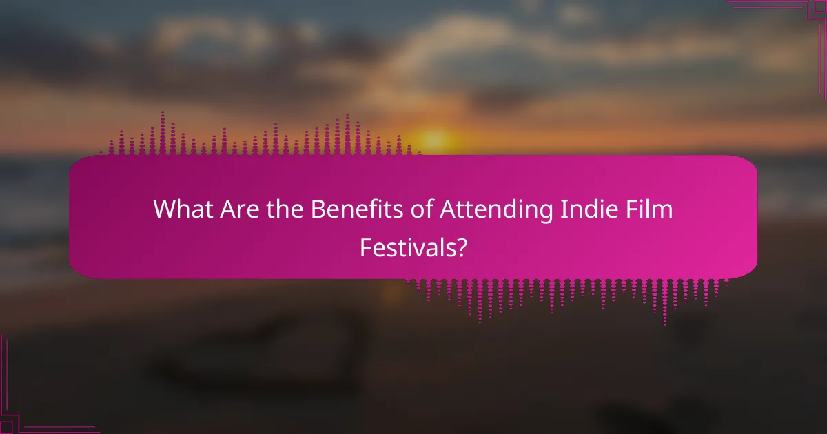 What Are the Benefits of Attending Indie Film Festivals?