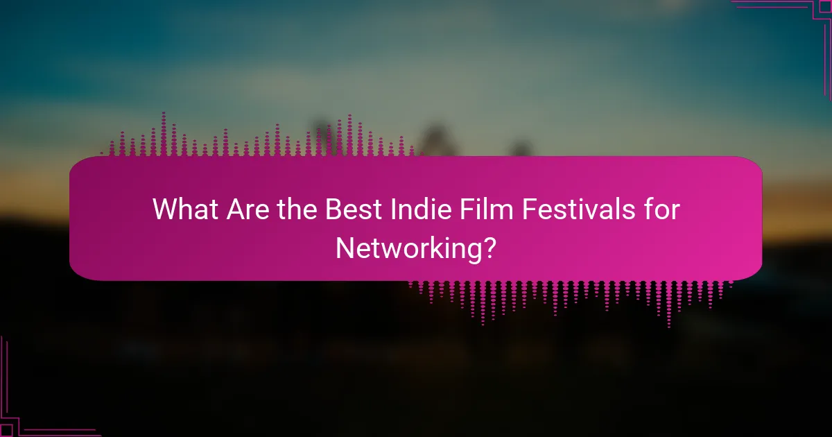 What Are the Best Indie Film Festivals for Networking?
