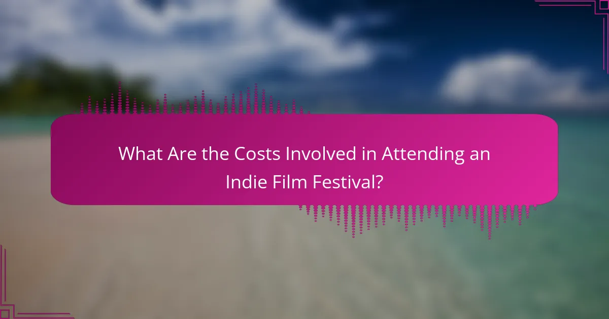 What Are the Costs Involved in Attending an Indie Film Festival?