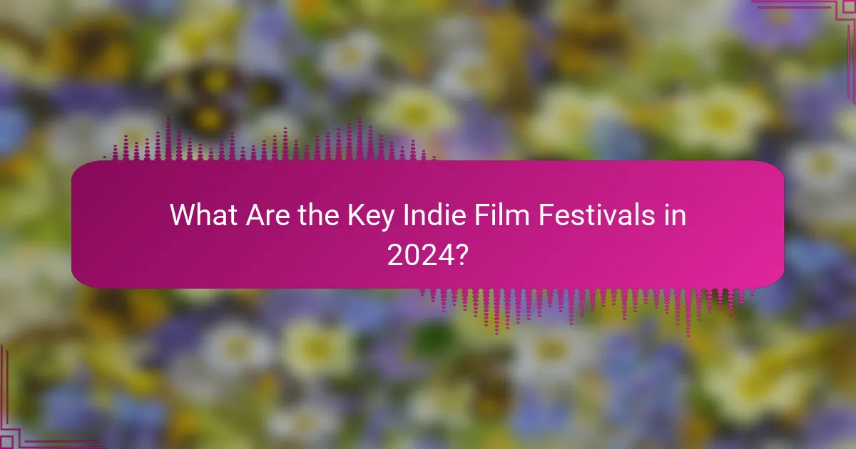 What Are the Key Indie Film Festivals in 2024?