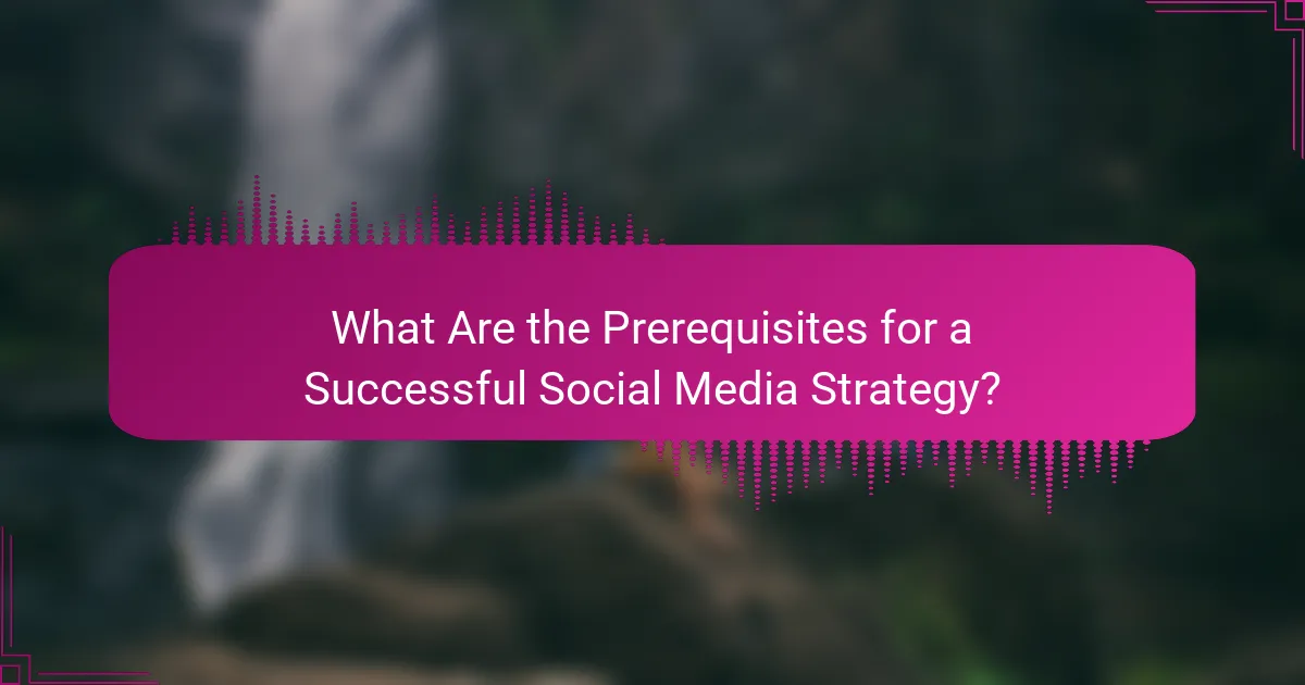 What Are the Prerequisites for a Successful Social Media Strategy?