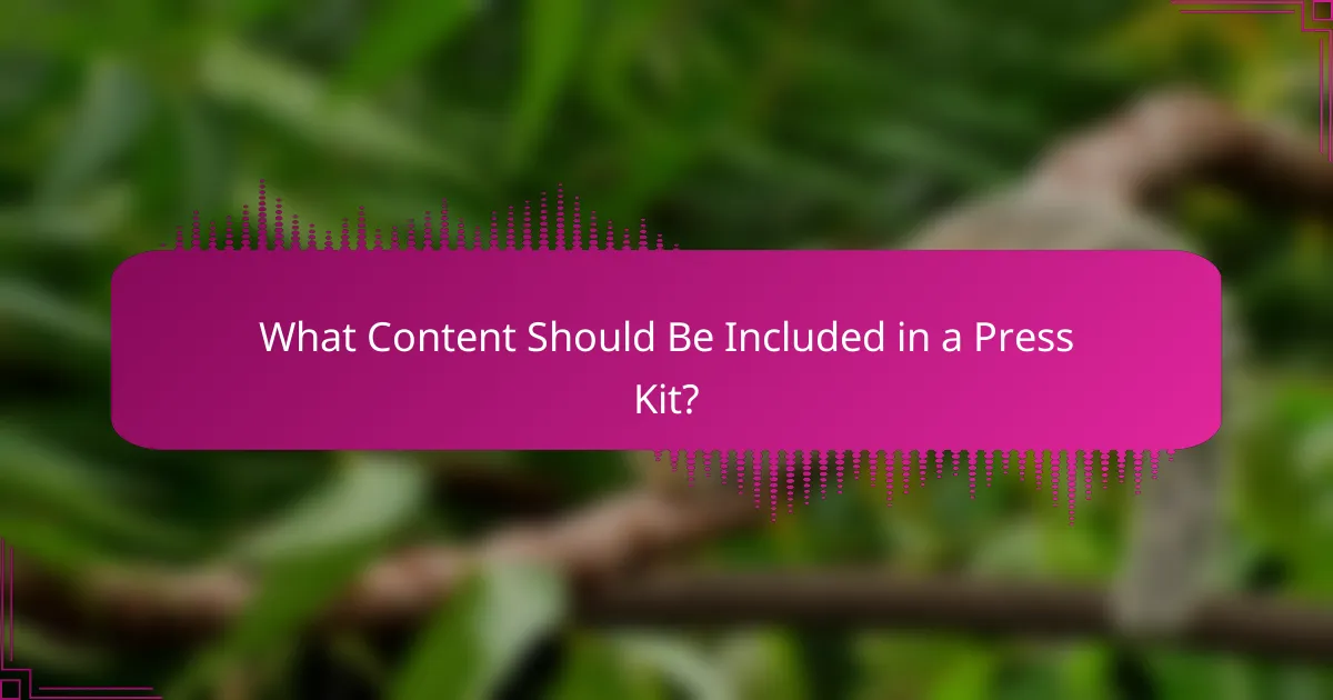 What Content Should Be Included in a Press Kit?