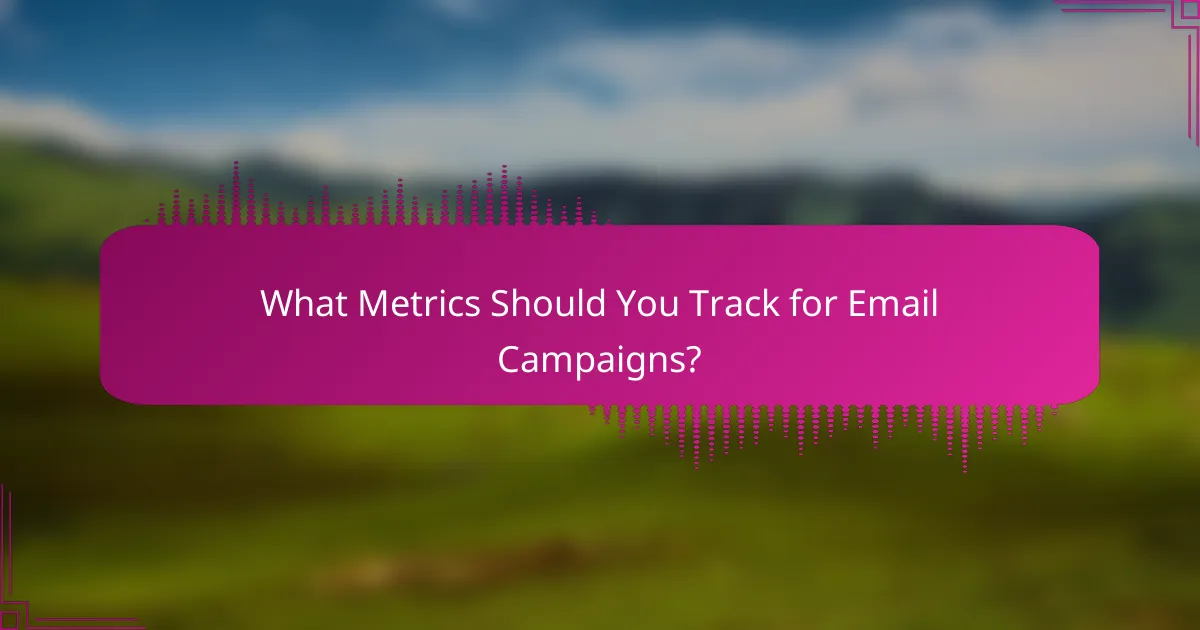 What Metrics Should You Track for Email Campaigns?