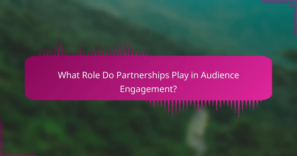 What Role Do Partnerships Play in Audience Engagement?