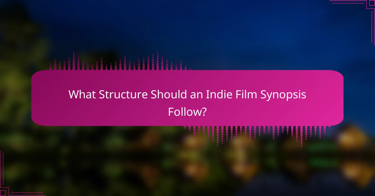 What Structure Should an Indie Film Synopsis Follow?