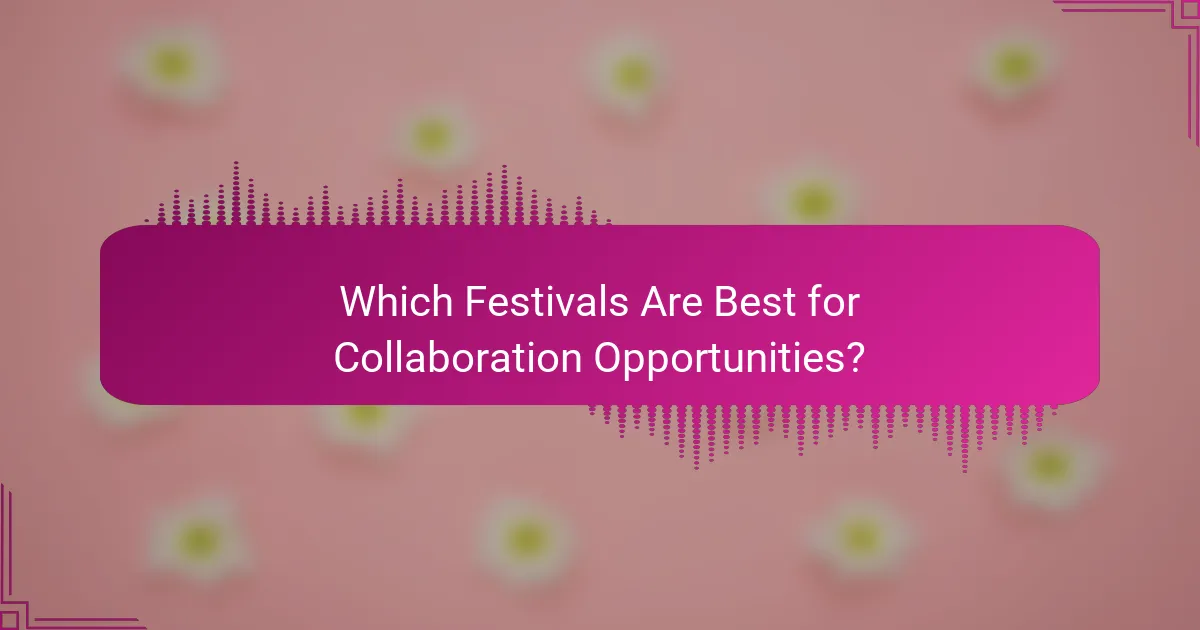 Which Festivals Are Best for Collaboration Opportunities?